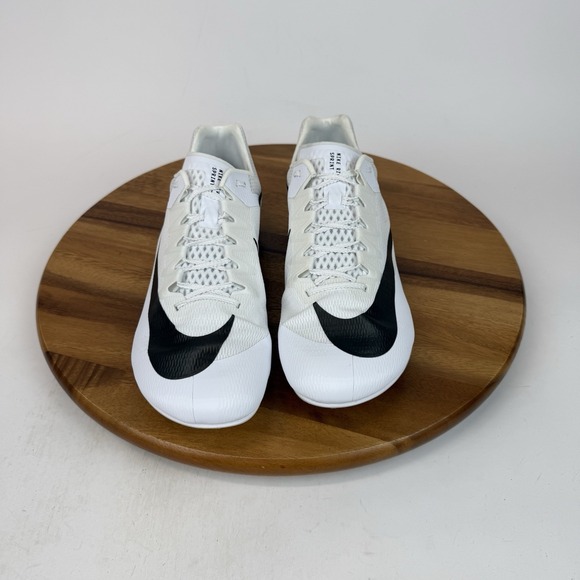 New NWOB Mens Nike Zoom Rival Sprint White Spiked Track Running Shoes Size 14 main image 7